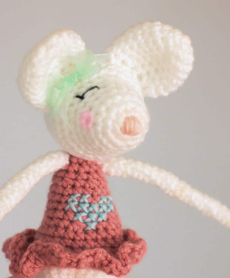 crochet ballerina mouse