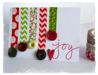 Washi tape Christmas gift wrapping