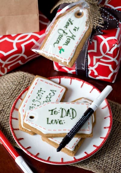 Edible Christmas gift tags