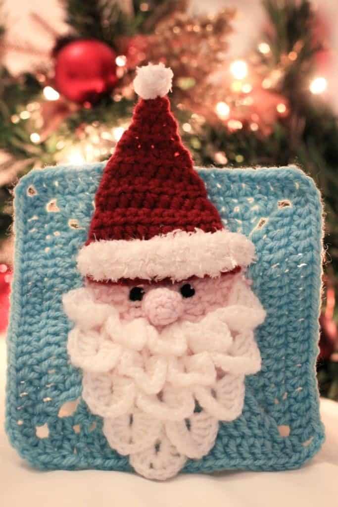 Christmas crochet Santa Clause granny square