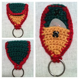 crocheted guitar pick holder