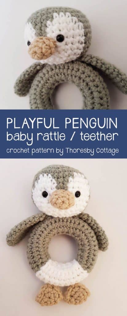 penguin crochet rattle  pattern