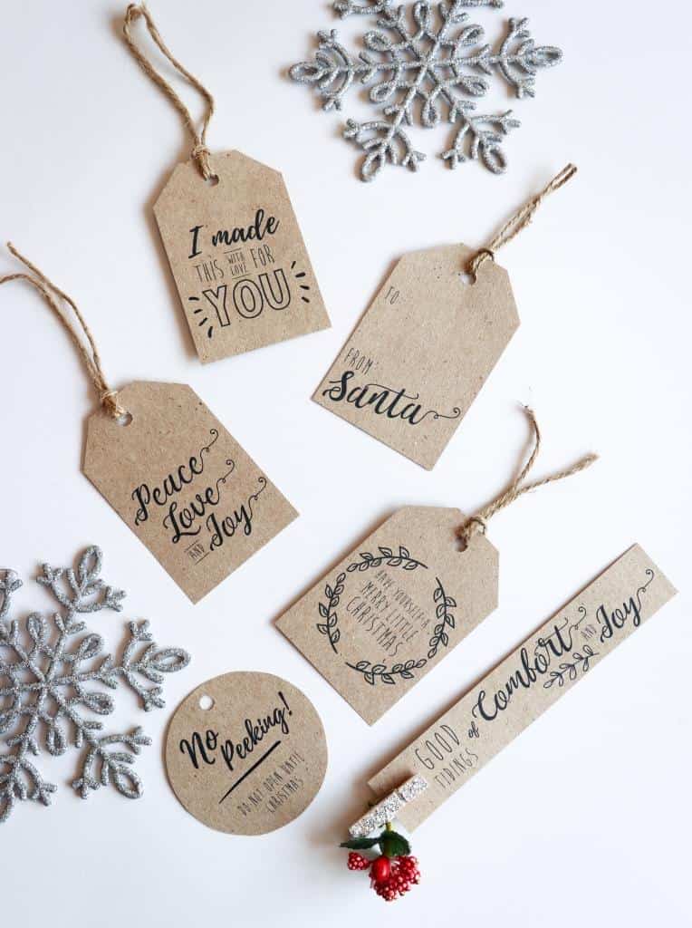 free printable Christmas gift labels