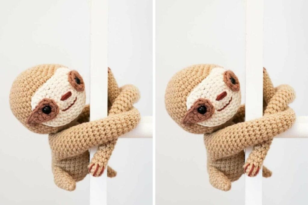 Sleepy sloth crochet pattern | Crochet sloth toy