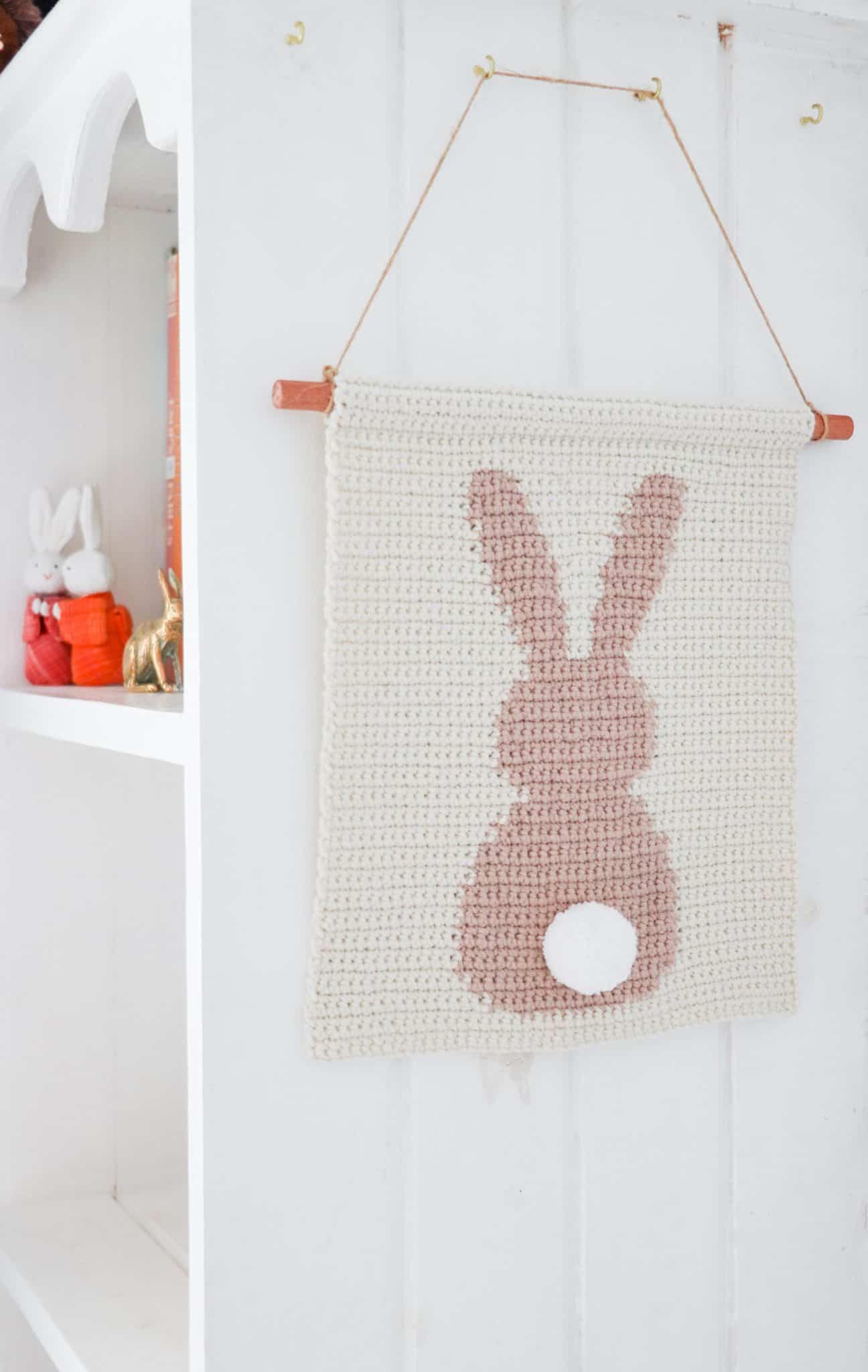 Rabbit Wall Hanging Crochet Pattern Crochet Nursery Decor