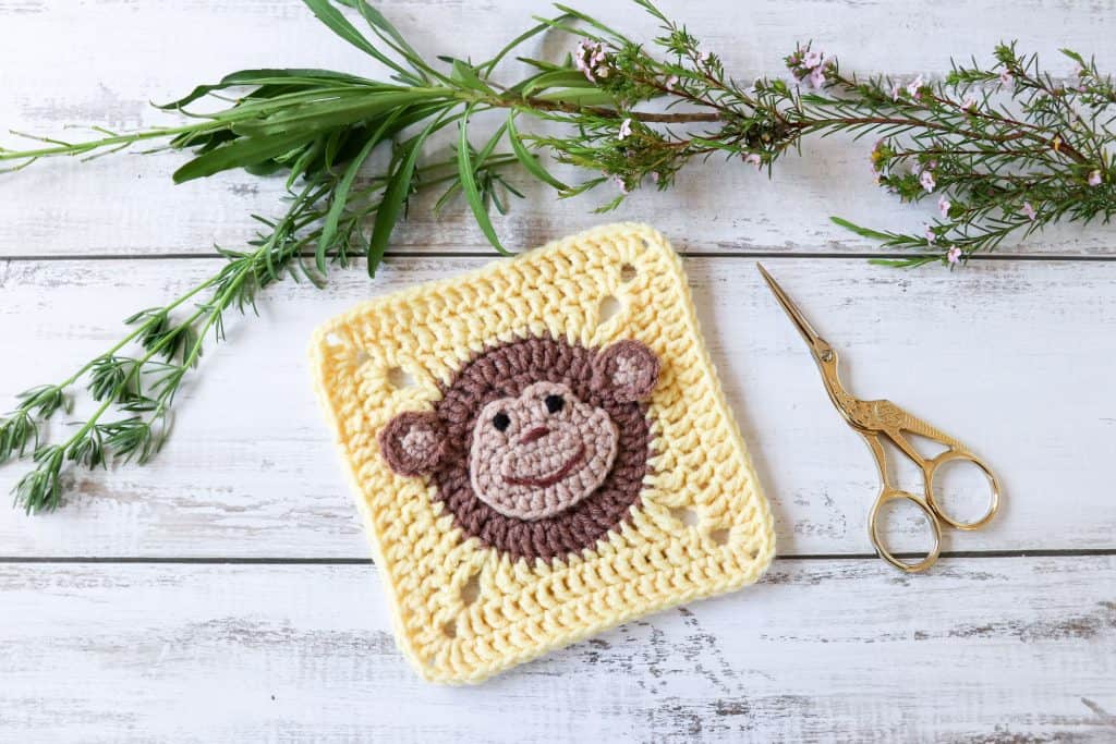 Crochet Monkey Square Pattern | Animal Square