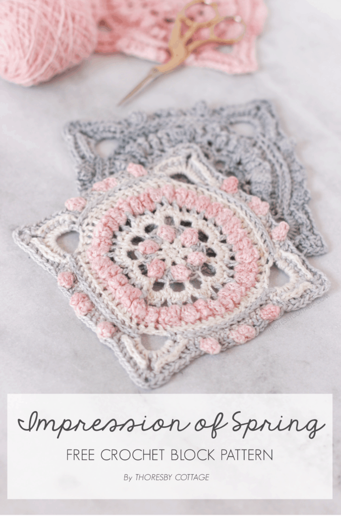 Impressions of Spring | Free Crochet Square Pattern