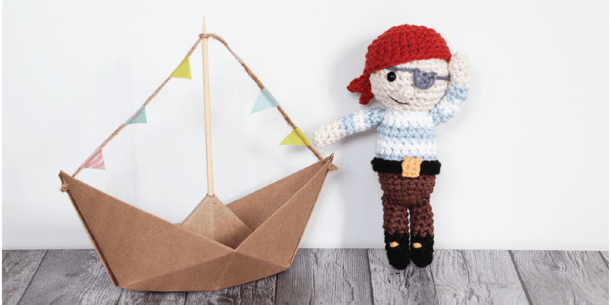Jolly Little Pirate | Free crochet pirate pattern