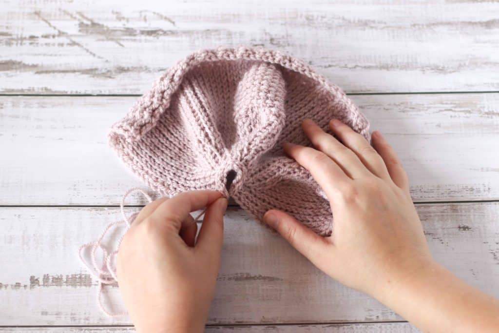 How to crochet a Tunisian crochet baby hat