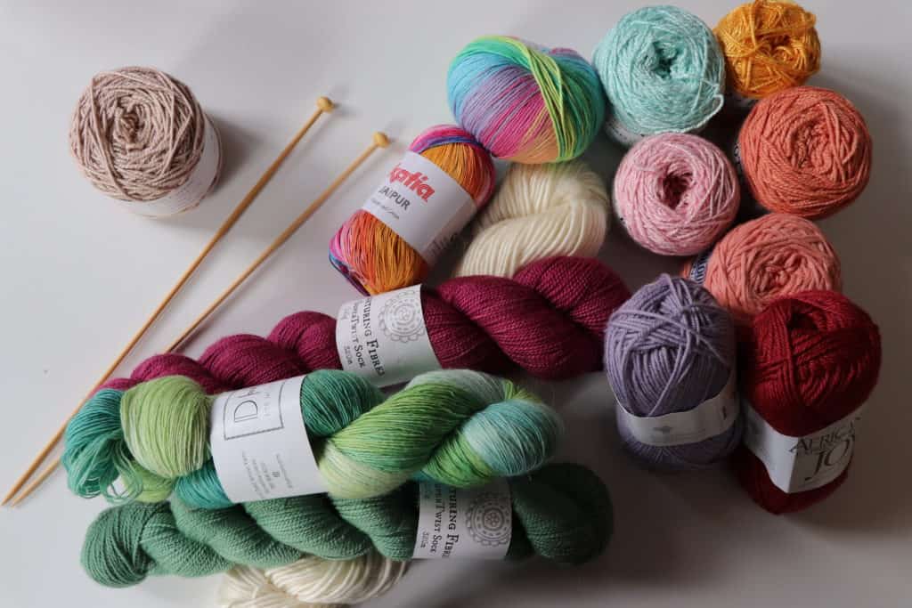 Yarn gift for crocheters, lots of colorful yarn