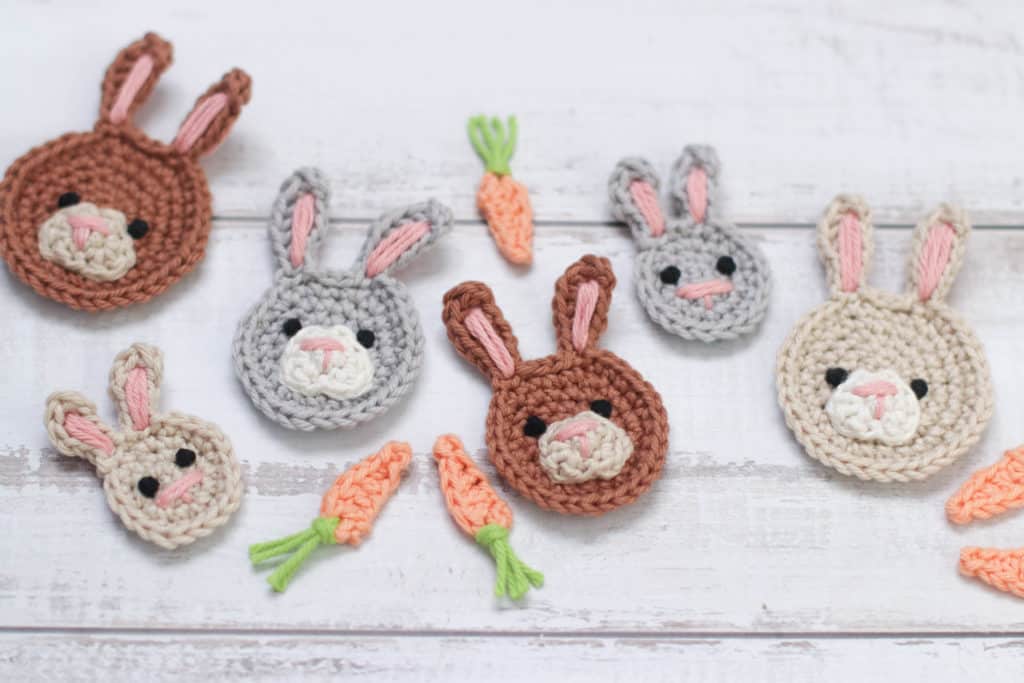 Little bunny applique crochet pattern| Easter crochet