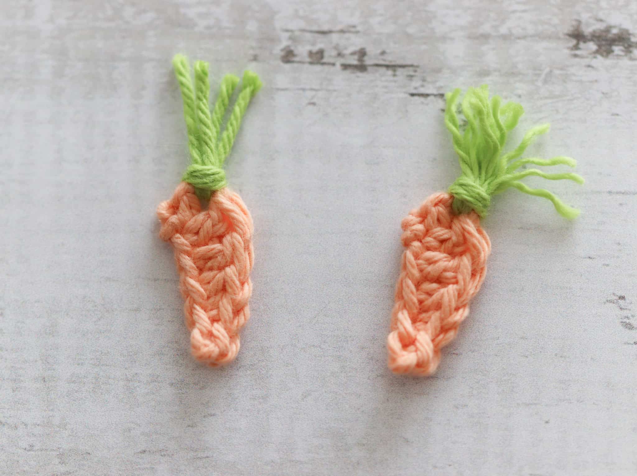 Free Mini Carrot Applique Crochet Pattern