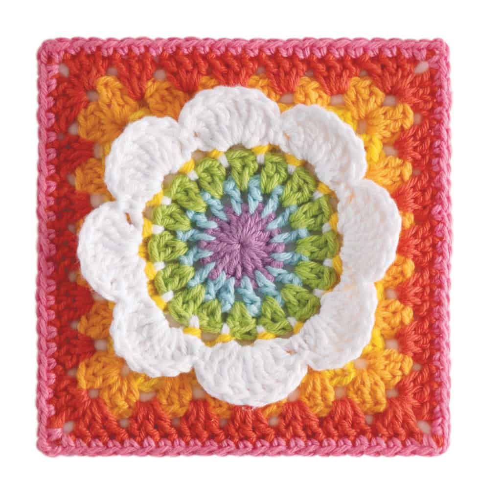 3d crochet flower granny square 
