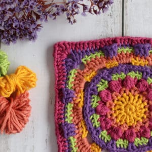 Namaqualand Free crochet granny square pattern