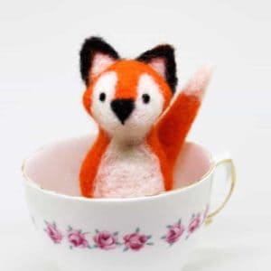 Needle felted fox