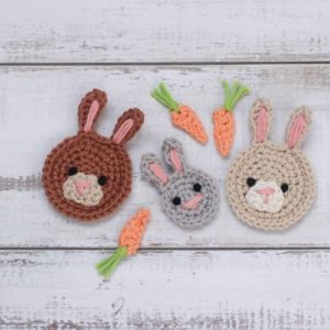 crochet bunny applique pattern 