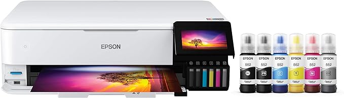 Epson EcoTank printer with the 6 different inks that you need. The best printer for crafters.