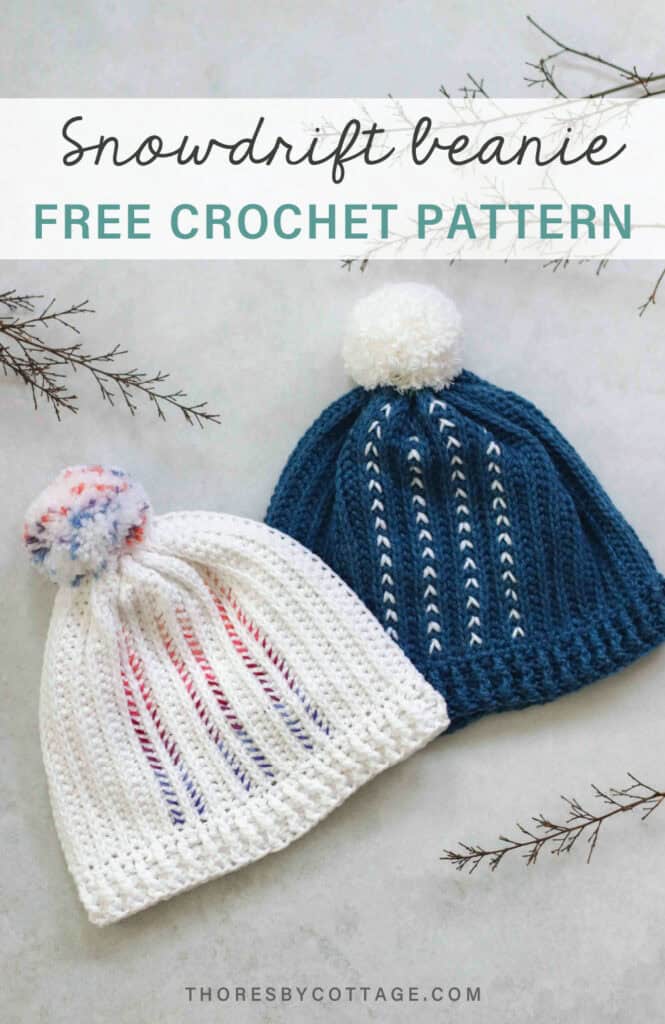 Snowdrift beanie | Easy crochet beanie pattern