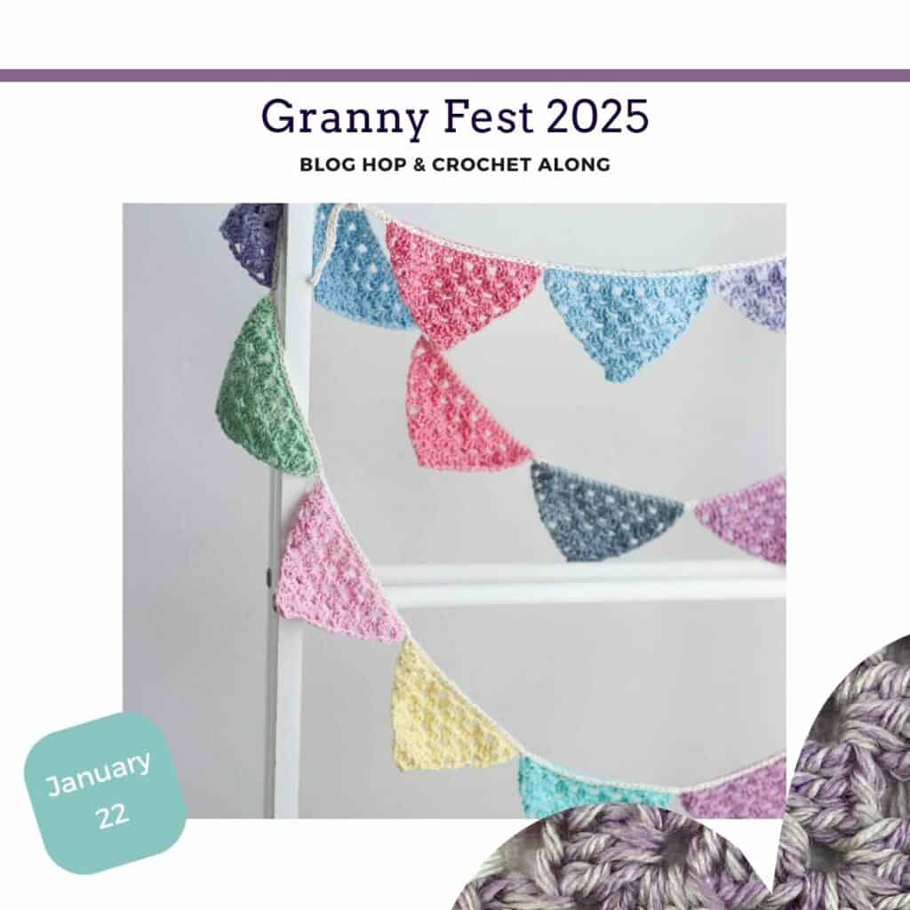 Granny stitch crochet bunting pattern